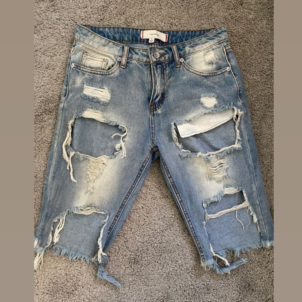 Boyfriend ripped long shorts